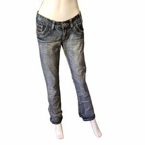 Vintage Studded Blue Denim Jeans